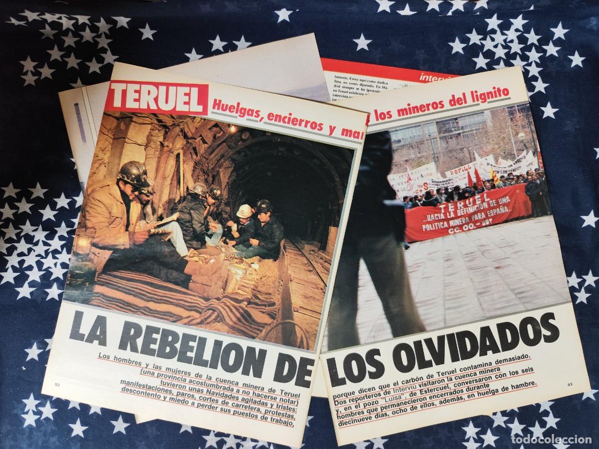 Coleccionismo de revista Intervi&uacute;: Teruel La rebeli&oacute;n de los olvidados Recorte/Cliping Revista Interviu 504 1986