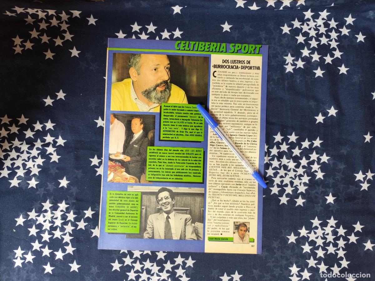 Sammeln von Zeitschriften Intervi&uacute;: Celtiberia sport Recorte/Cliping Revista Interviu 504 1986