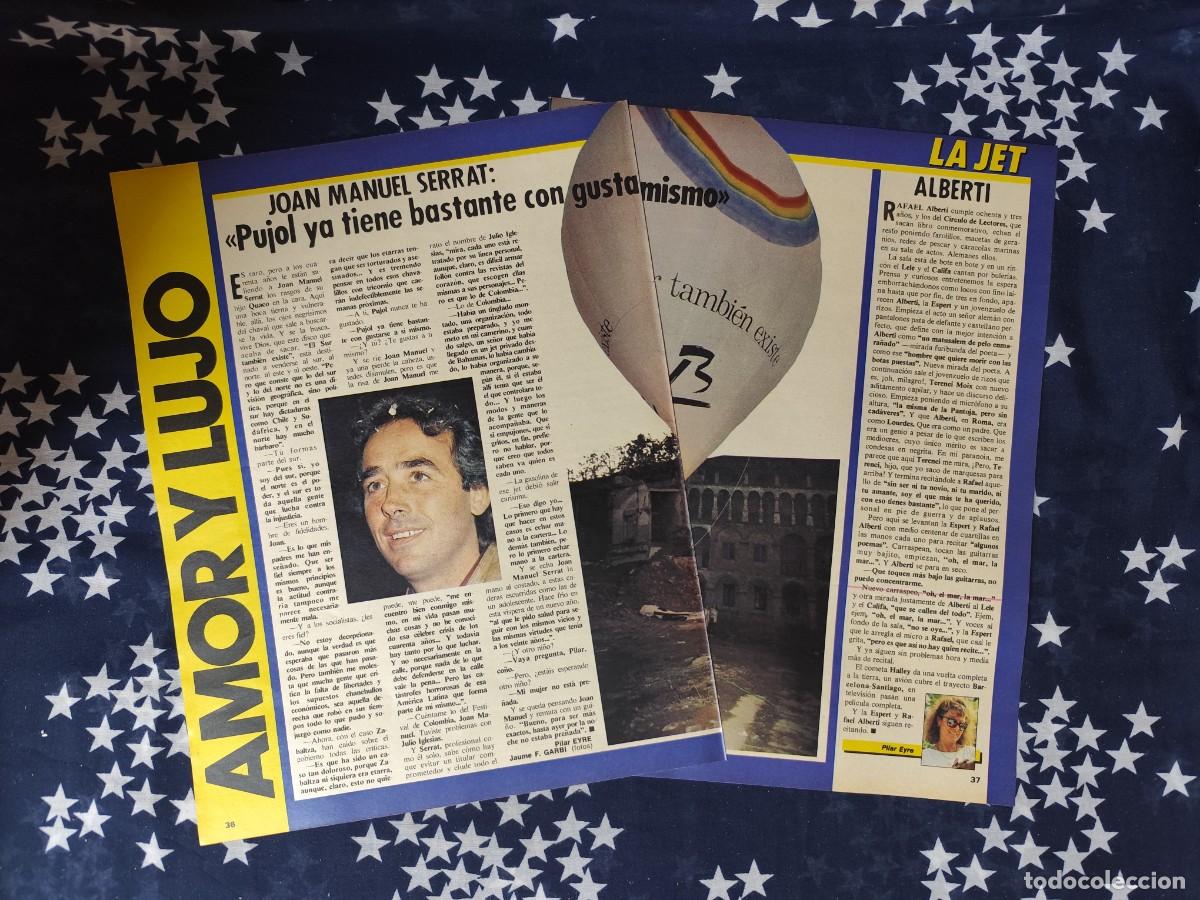 Coleccionismo de revista Intervi&uacute;: Amor y lujo Joan Manuel Serrat Recorte/Cliping Revista Interviu 503 1985