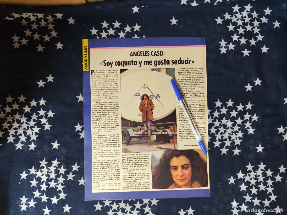 Coleccionismo de revista Intervi&uacute;: Amor y lujo &Aacute;ngeles Caso Recorte/Cliping Revista Interviu 502 1985