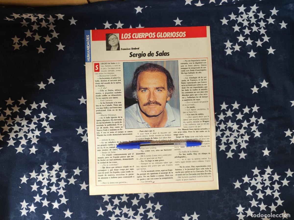 Coleccionismo de revista Intervi&uacute;: Los cuerpos gloriosos Francisco Umbral Recorte/Cliping Revista Interviu 502 1985