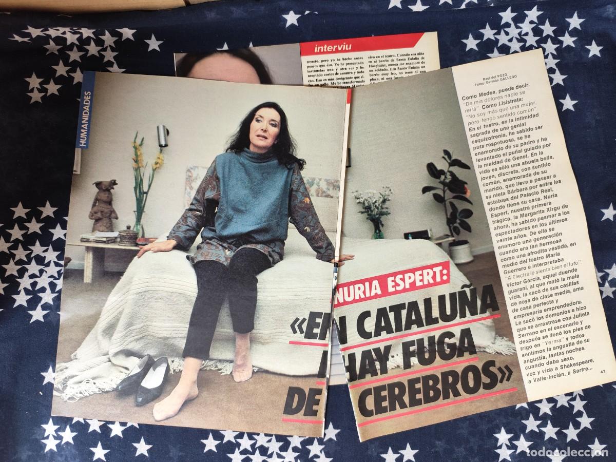 Coleccionismo de revista Intervi&uacute;: Nuria Espert En Catalu&ntilde;a hay fuga de cerebros Recorte/Cliping Revista Interviu 501 1985