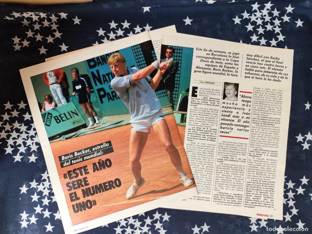 Coleccionismo de revista Intervi&uacute;: Boris Becker Este a&ntilde;o sere el n&uacute;mero uno Recorte/Cliping Revista Interviu 566 1987