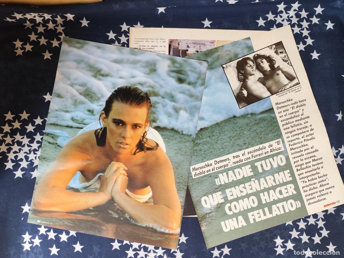 Coleccionismo de revista Intervi&uacute;: Maruschka Detlers Nadie tuvo que ense&ntilde;arme coma hacer...Recorte/Cliping Revista Interviu 566 1987