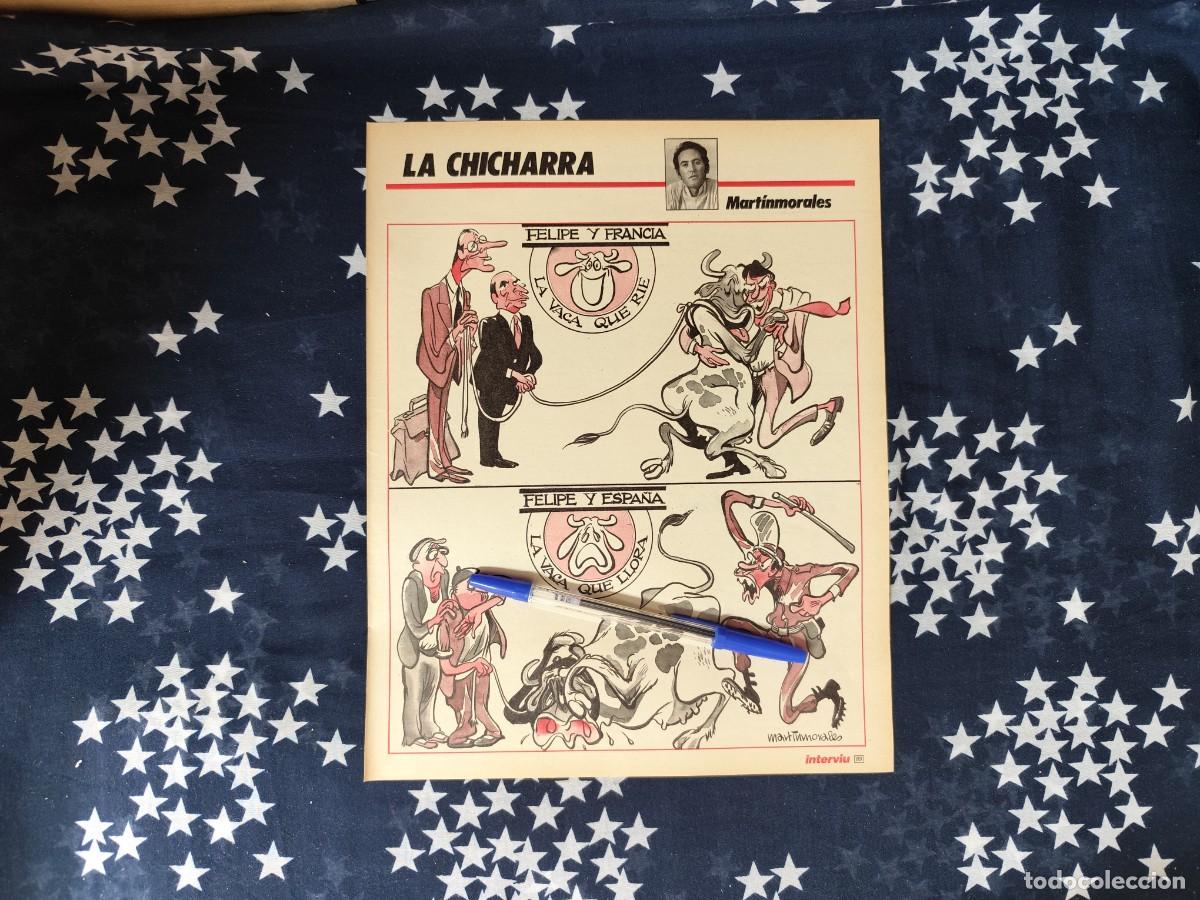 Coleccionismo de revista Intervi&uacute;: La Chicharra Mart&iacute;nmorales Recorte/Cliping Revista Interviu 566 1987