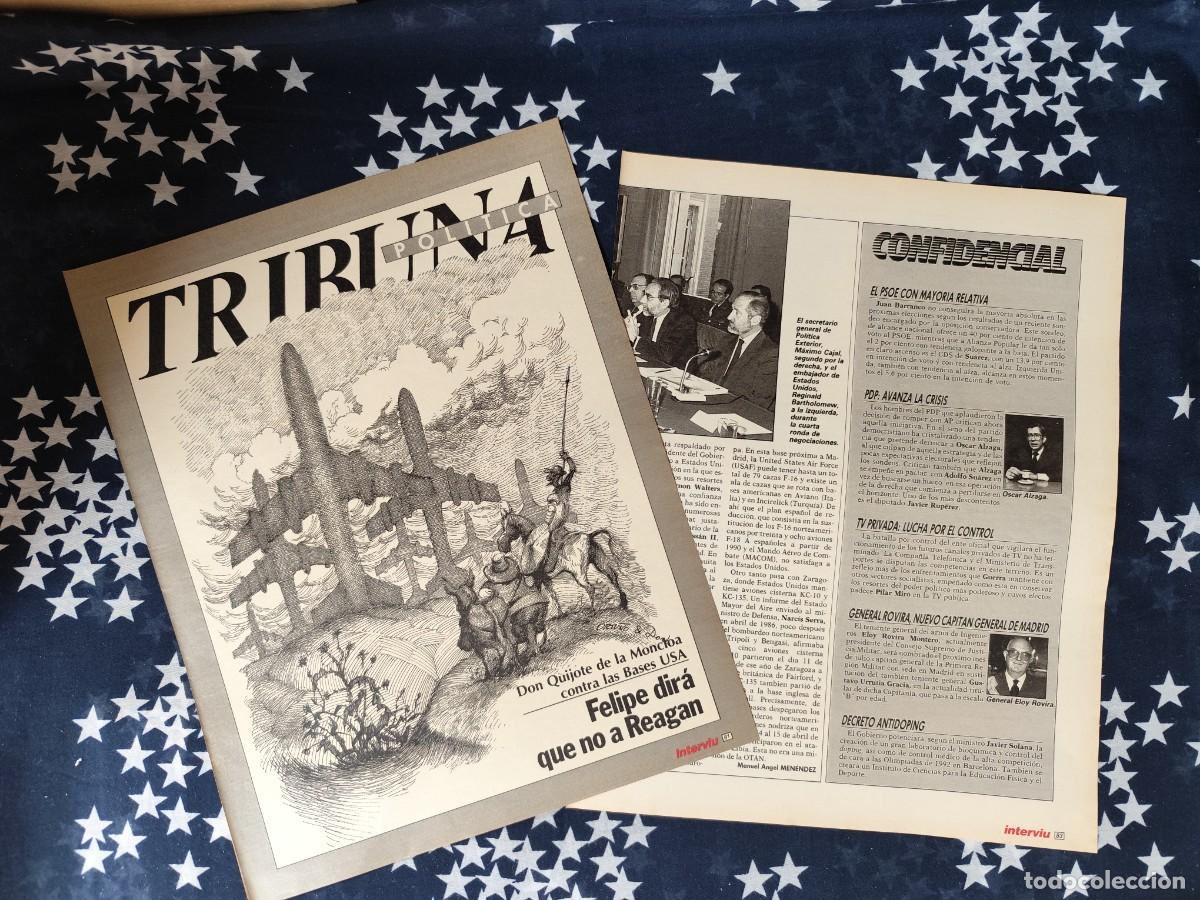 Coleccionismo de revista Intervi&uacute;: Tribuna pol&iacute;tica Recorte/Cliping Revista Interviu 566 1987