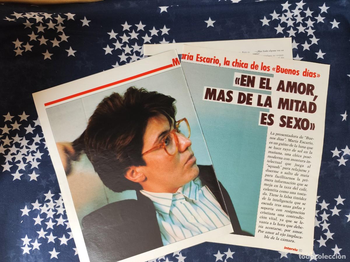 Coleccionismo de revista Intervi&uacute;: Mar&iacute;a Escario ,la chica de los Buenos d&iacute;as Recorte/Cliping Revista Interviu 566 1987