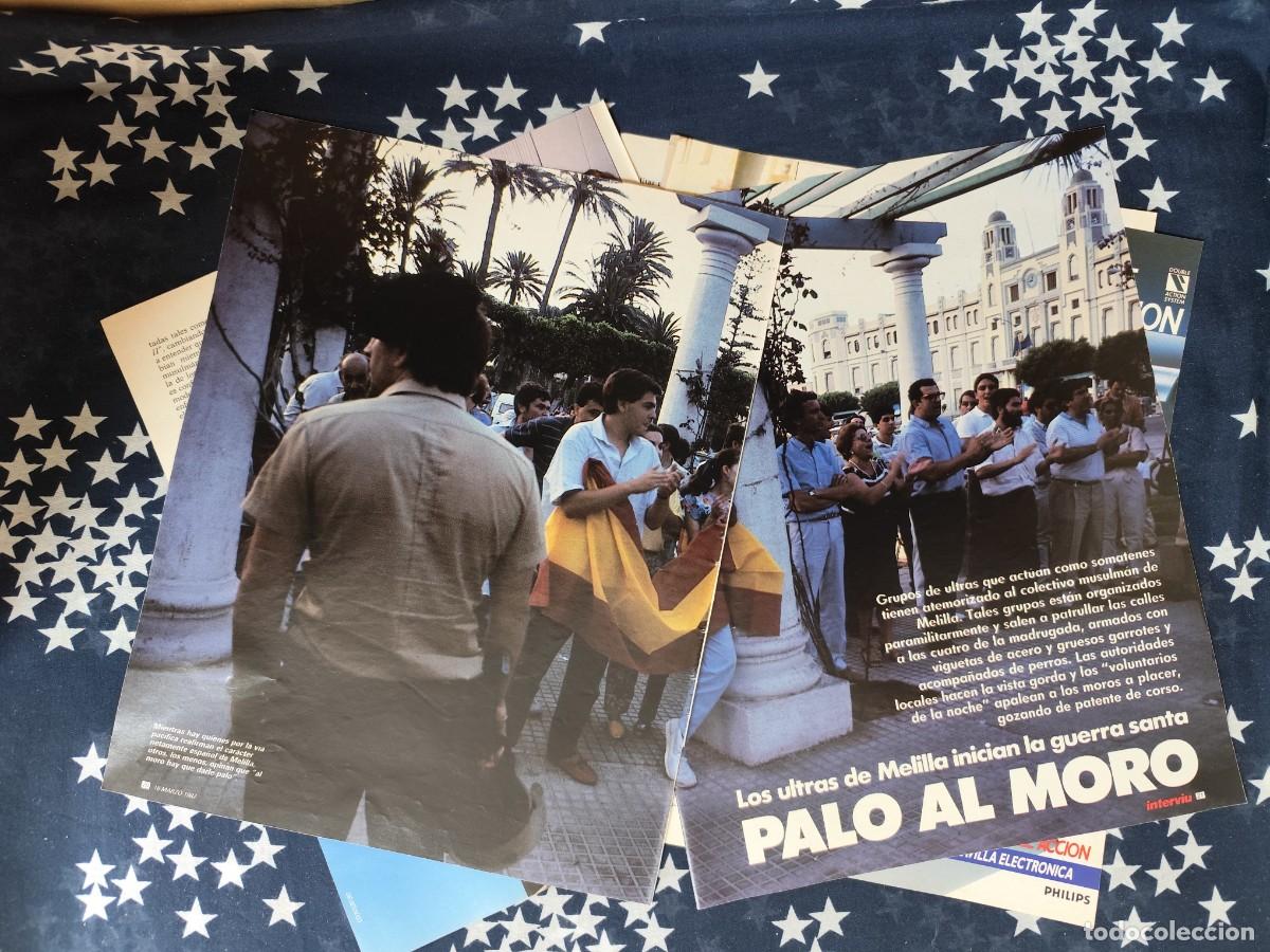 Coleccionismo de revista Intervi&uacute;: Los ultras de Melilla Palo al moro Recorte/Cliping Revista Interviu 566 1987