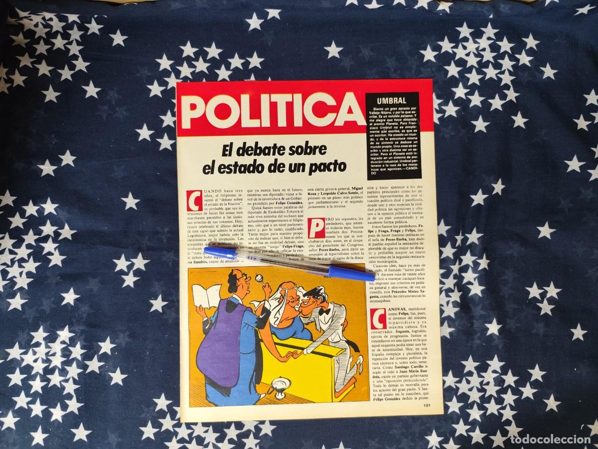 Coleccionismo de revista Intervi&uacute;: Pol&iacute;tica Martinmorales Recorte/Cliping Revista Interviu 493 1985