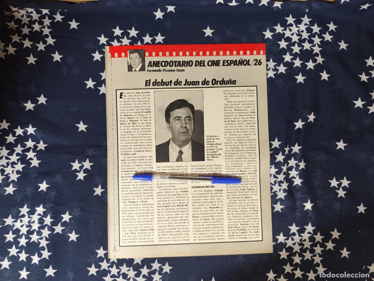 Coleccionismo de revista Intervi&uacute;: Anecdotario del cine espa&ntilde;ol/26 Recorte/Cliping Revista Interviu 493 1985