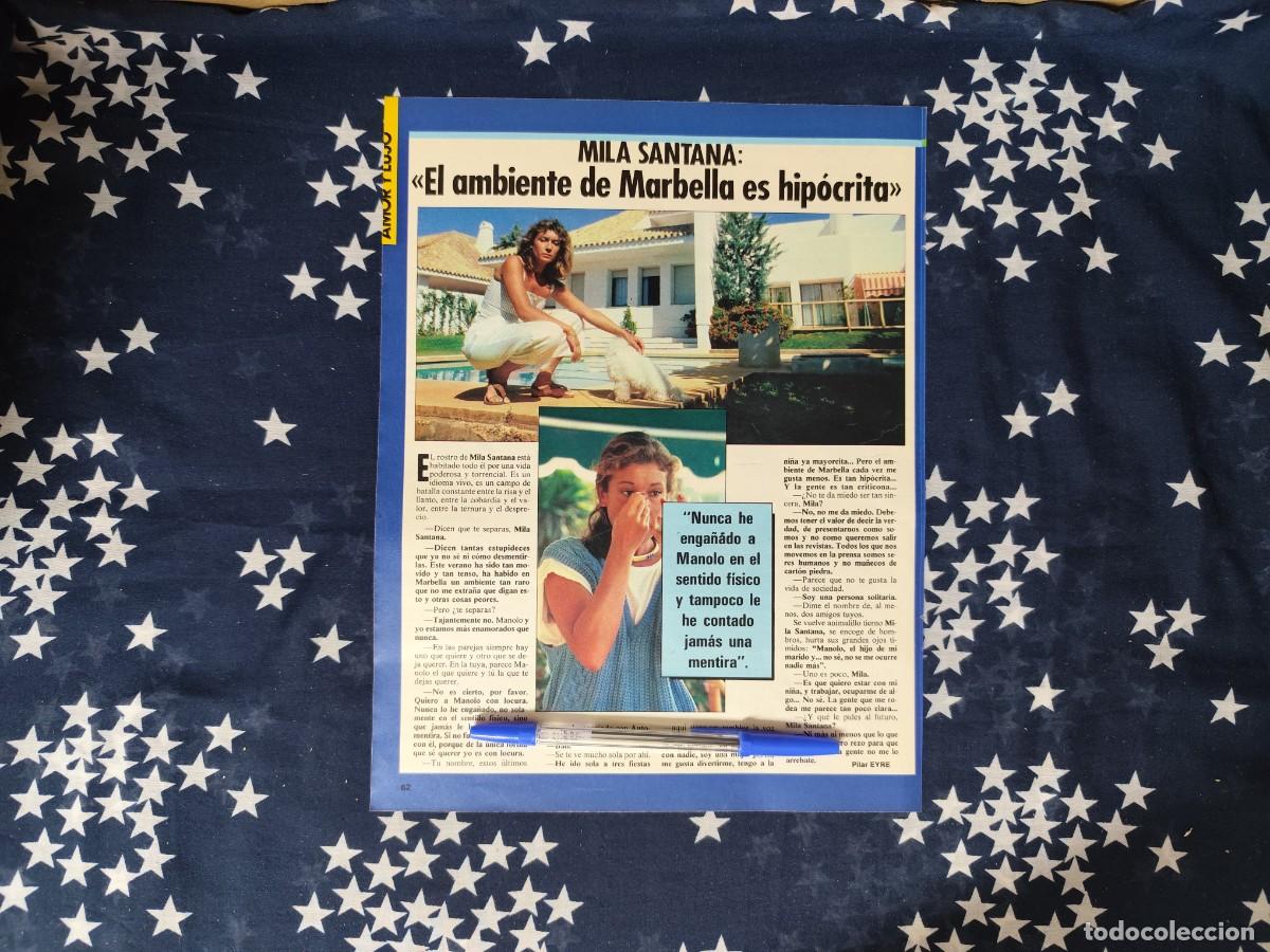Coleccionismo de revista Intervi&uacute;: Entrevista a Mila Santana Recorte/Cliping Revista Interviu 493 1985