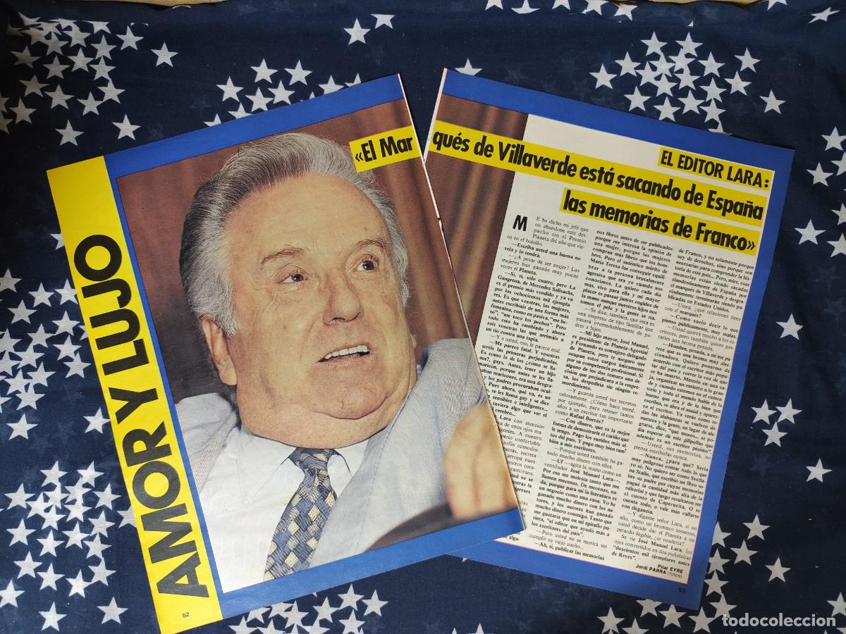 Coleccionismo de revista Intervi&uacute;: Entrevista al editor Lara Recorte/Cliping Revista Interviu 493 1985