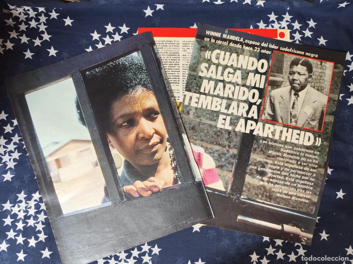 Coleccionismo de revista Intervi&uacute;: Winnie Mandela Cuando salga mi marido temblar&aacute; el apart...Recorte/Cliping Revista Interviu 493 1985