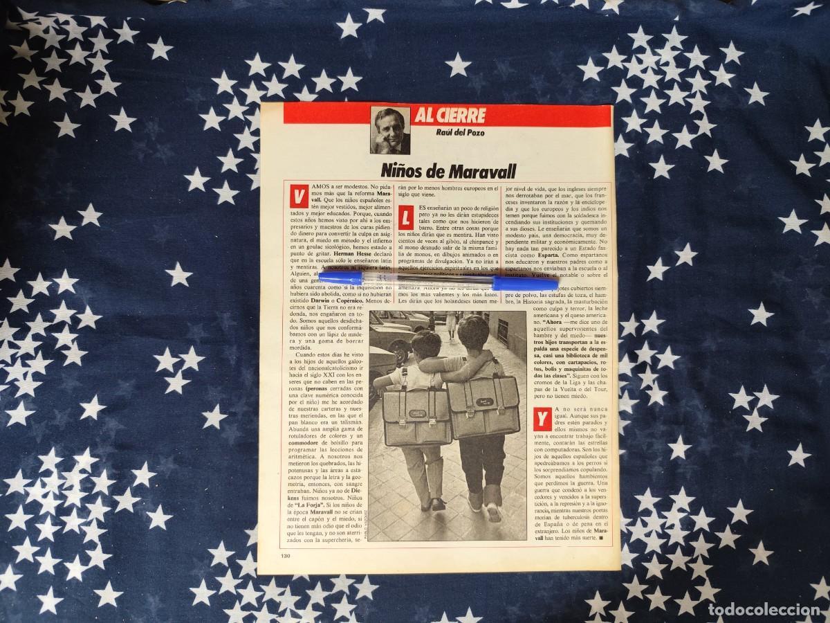 Coleccionismo de revista Intervi&uacute;: Al cierre Ra&uacute;l del Pozo Recorte/Cliping Revista Interviu 489 1985