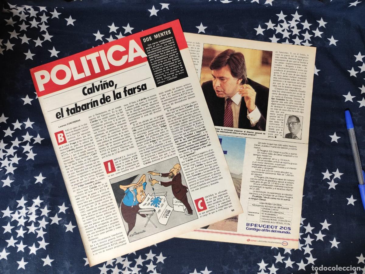 Coleccionismo de revista Intervi&uacute;: Pol&iacute;tica Martinmorales Recorte/Cliping Revista Interviu 489 1985