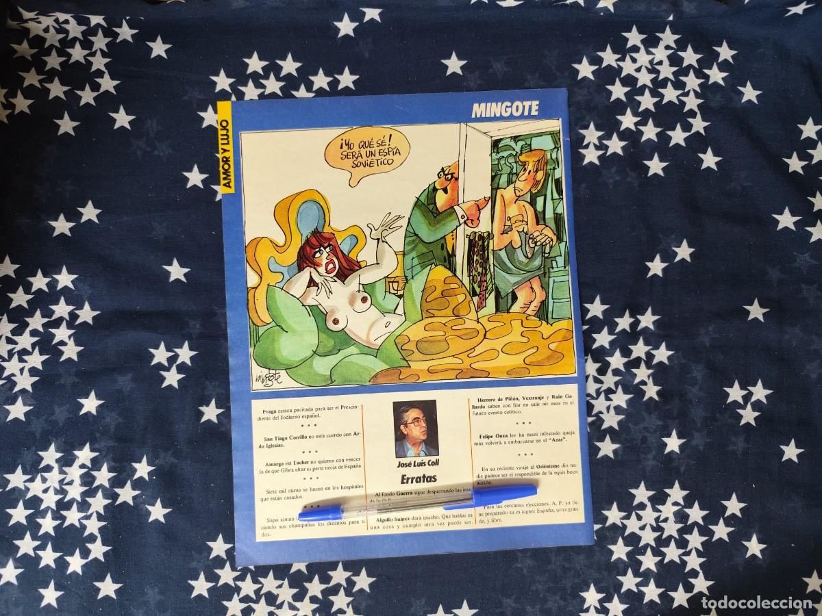 Coleccionismo de revista Intervi&uacute;: Mingote Recorte/Cliping Revista Interviu 489 1985