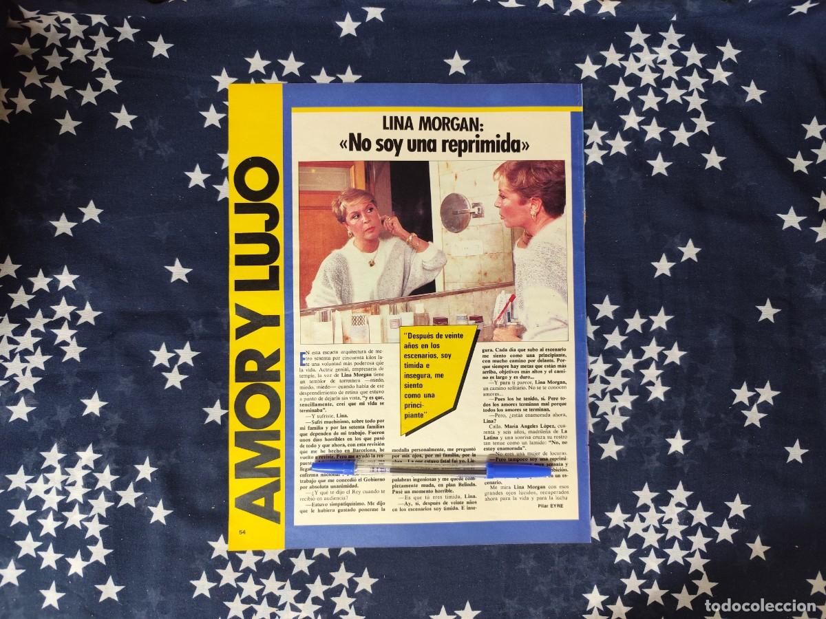 Coleccionismo de revista Intervi&uacute;: Entrevista a Lina Morgan Recorte/Cliping Revista Interviu 489 1985