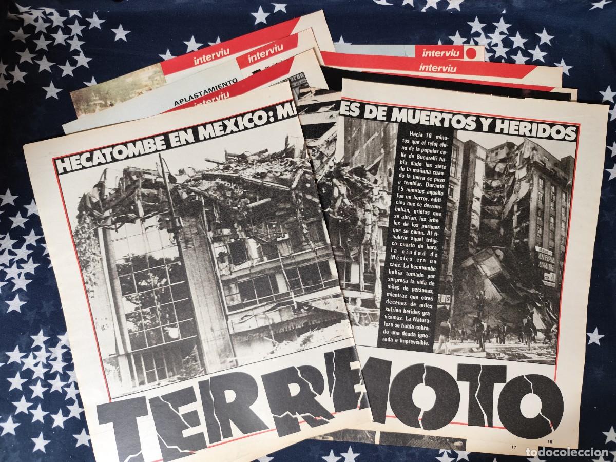 Coleccionismo de revista Intervi&uacute;: Terremoto en M&eacute;xico Recorte/Cliping Revista Interviu 489 1985
