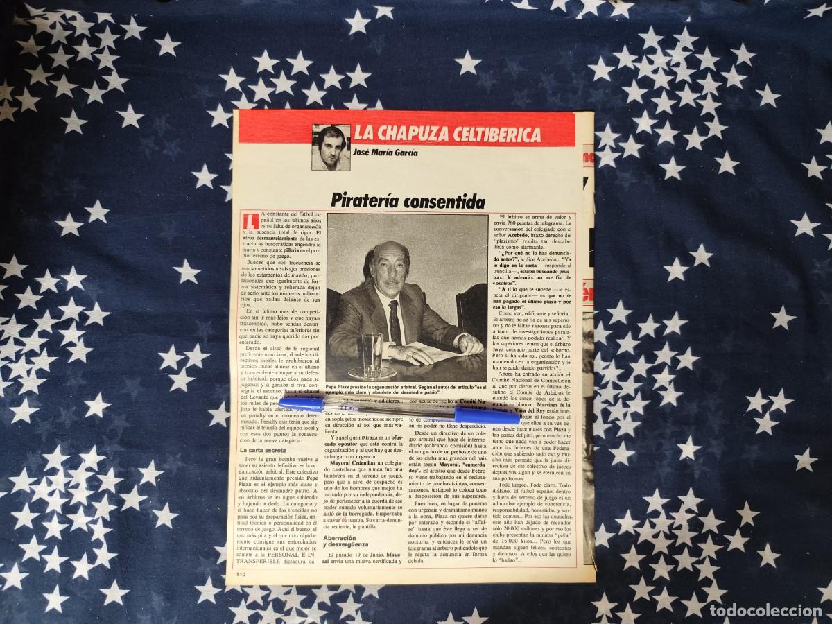 Coleccionismo de revista Intervi&uacute;: La chapuza Celtiberica Jos&eacute; Mar&iacute;a Garc&iacute;a Recorte/Cliping Revista Interviu 478 1985