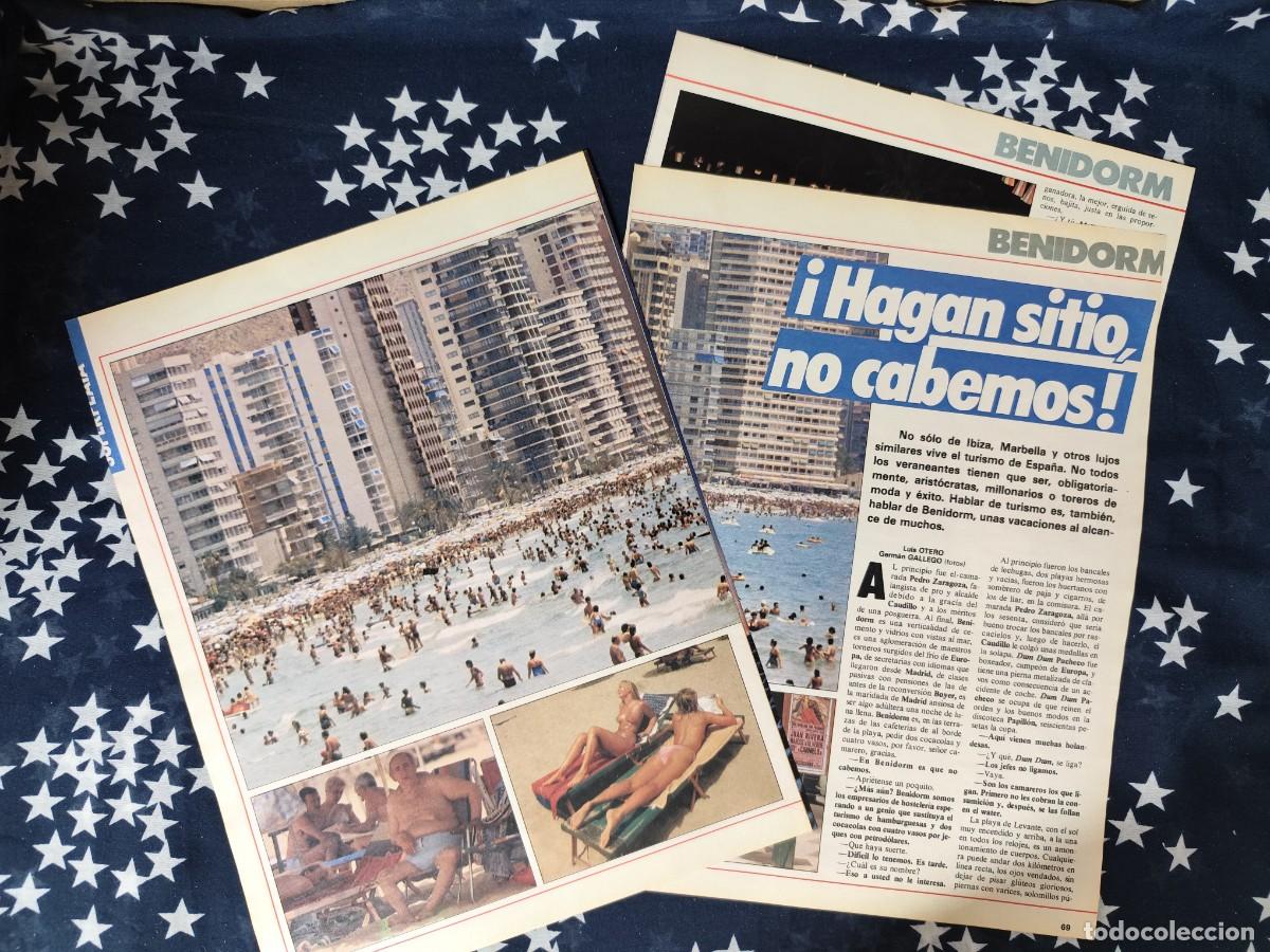 Coleccionismo de revista Intervi&uacute;: Benidorm Hagan sitio,no cabemos Recorte/Cliping Revista Interviu 478 1985