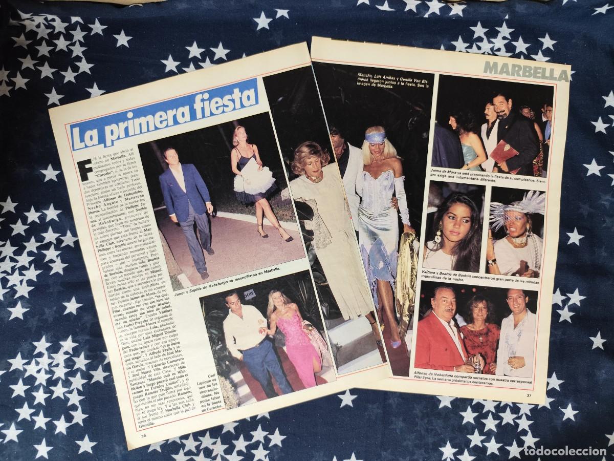 Coleccionismo de revista Intervi&uacute;: Marbella La primera fiesta Recorte/Cliping Revista Interviu 478 1985
