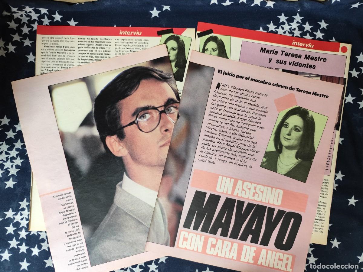 Coleccionismo de revista Intervi&uacute;: Un asesino Mayayo con cara de &aacute;ngel Recorte/Cliping Revista Interviu 478 1985