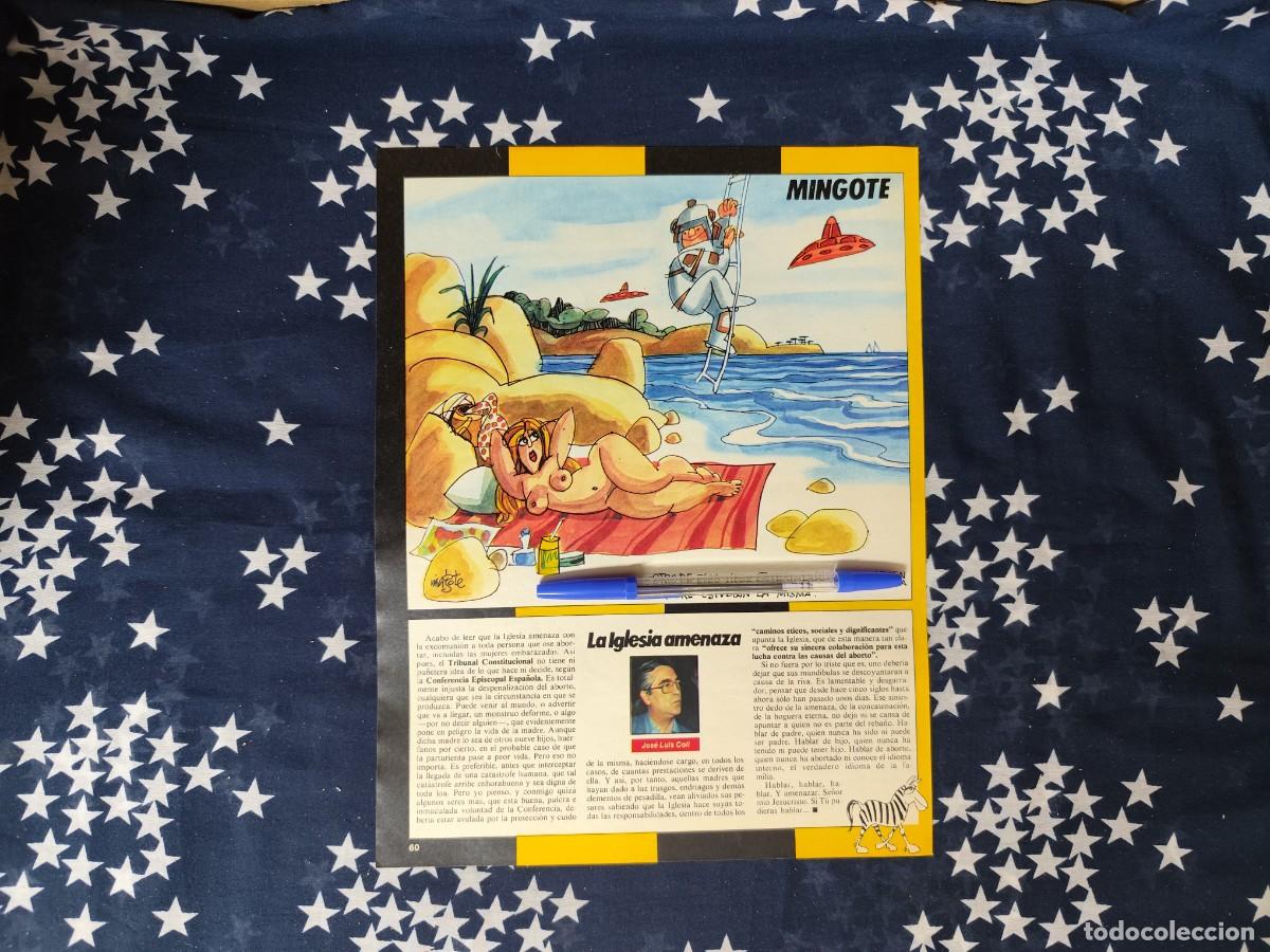 Coleccionismo de revista Intervi&uacute;: Mingote Recorte/Cliping Revista Interviu 478 1985