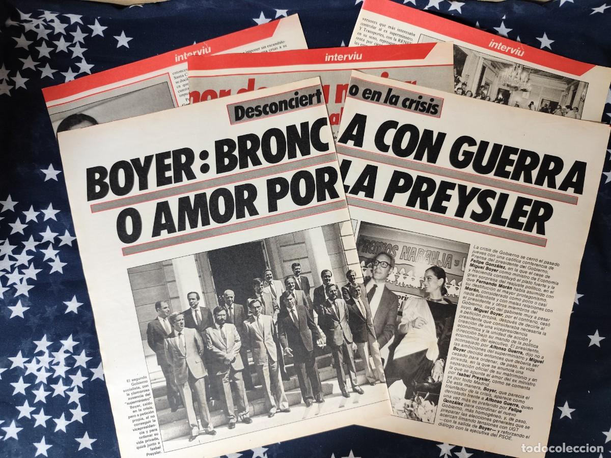 Coleccionismo de revista Intervi&uacute;: Boyer:Bronca con Guerra o amor por la Preysler Recorte/Cliping Revista Interviu 478 1985
