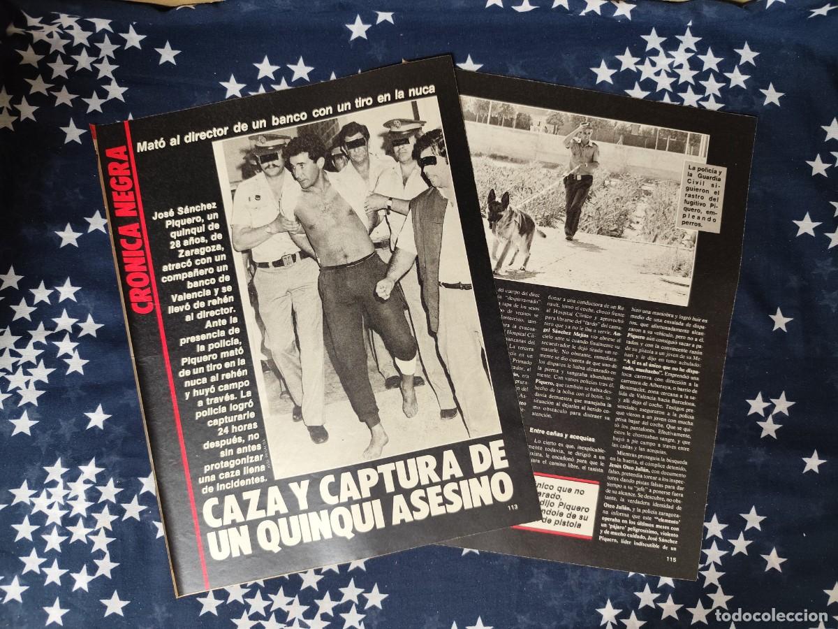 Coleccionismo de revista Intervi&uacute;: Mato al director de un banco de un tiro en la nuca Recorte/Cliping Revista Interviu 477 1985