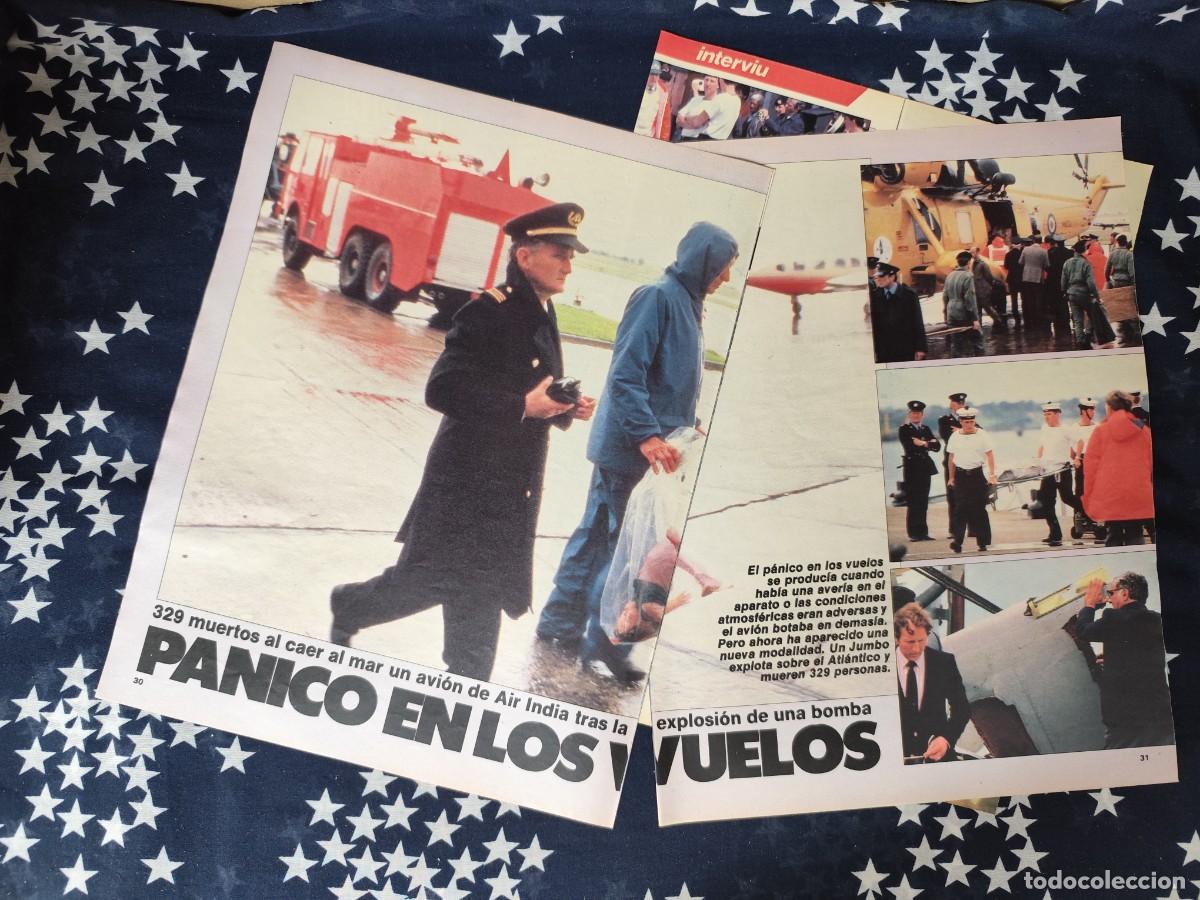 Coleccionismo de revista Intervi&uacute;: P&aacute;nico en los vuelos Recorte/Cliping Revista Interviu 477 1985