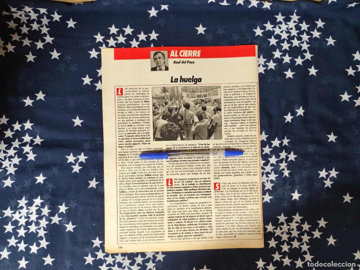 Coleccionismo de revista Intervi&uacute;: Al cierre Ra&uacute;l del Pozo Recorte/Cliping Revista Interviu 476 1985