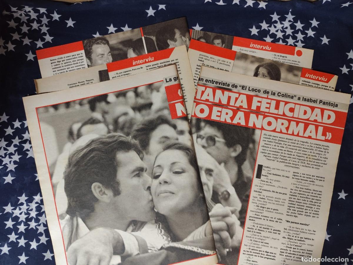 Coleccionismo de revista Intervi&uacute;: Isabel Pantoja Tanta felicidad no era normal Recorte/Cliping Revista Interviu 476 1985
