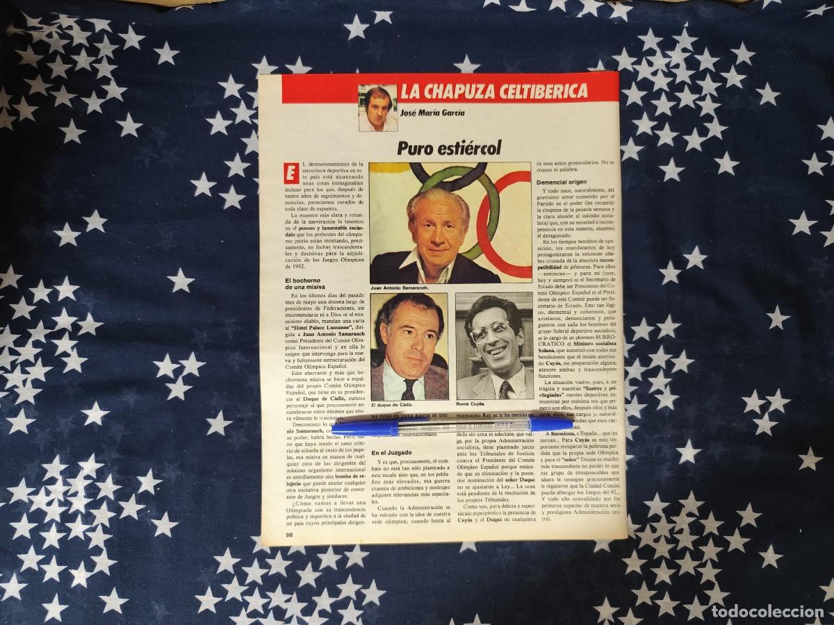 Coleccionismo de revista Intervi&uacute;: La chapuza Celtiberica Jos&eacute; Mar&iacute;a Garc&iacute;a Recorte/Cliping Revista Interviu 476 1985