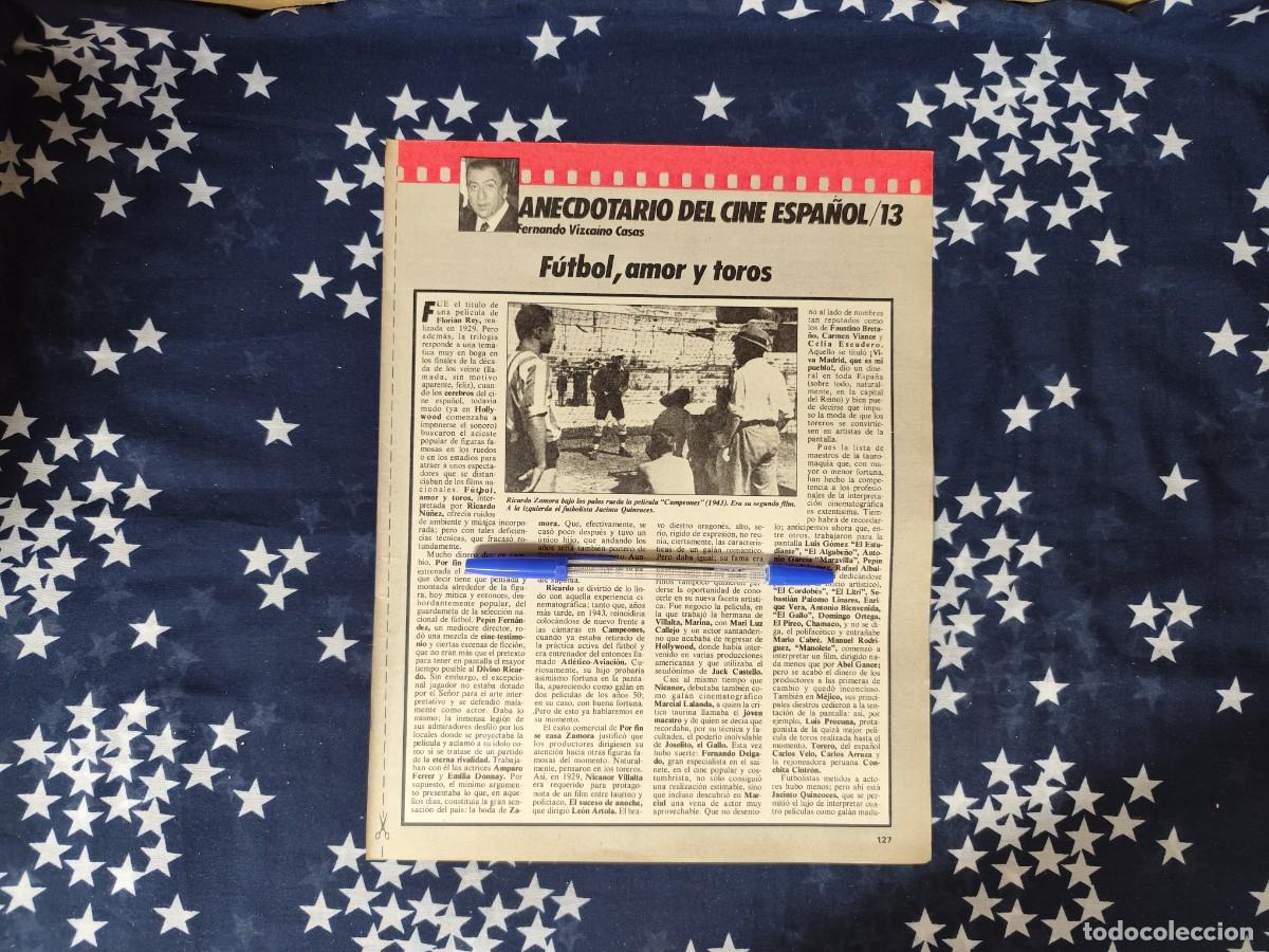 Coleccionismo de revista Intervi&uacute;: Anecdotario del cine espa&ntilde;ol/13 Vizca&iacute;no Casas Recorte/Cliping Revista Interviu 473 1985
