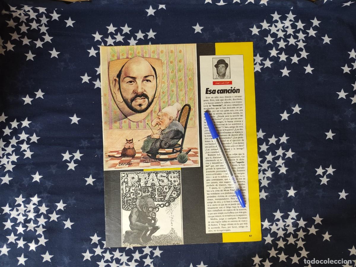 Coleccionismo de revista Intervi&uacute;: Esa canci&oacute;n Jos&eacute; Luis Coll Recorte/Cliping Revista Interviu 472 1985