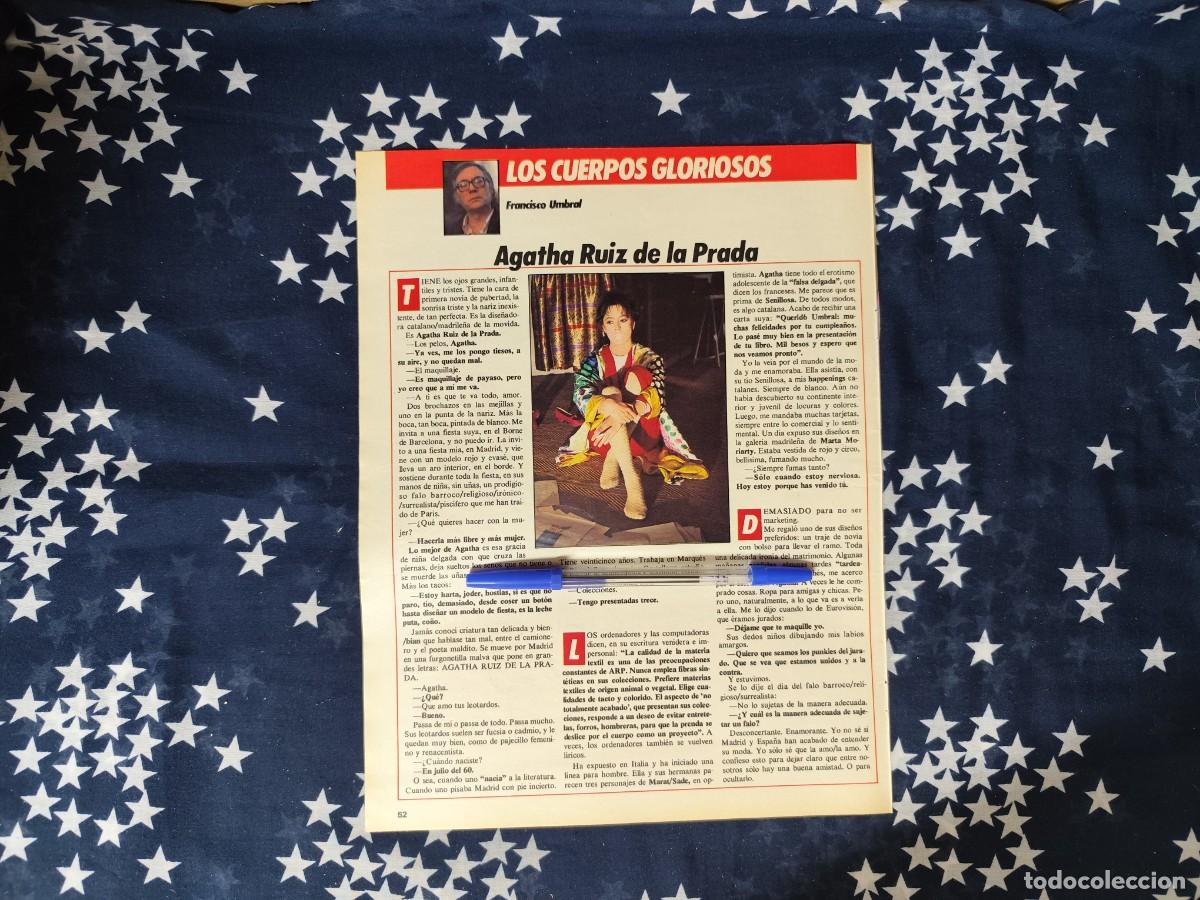 Coleccionismo de revista Intervi&uacute;: Los cuerpos gloriosos Francisco Umbral Recorte/Cliping Revista Interviu 472 1985
