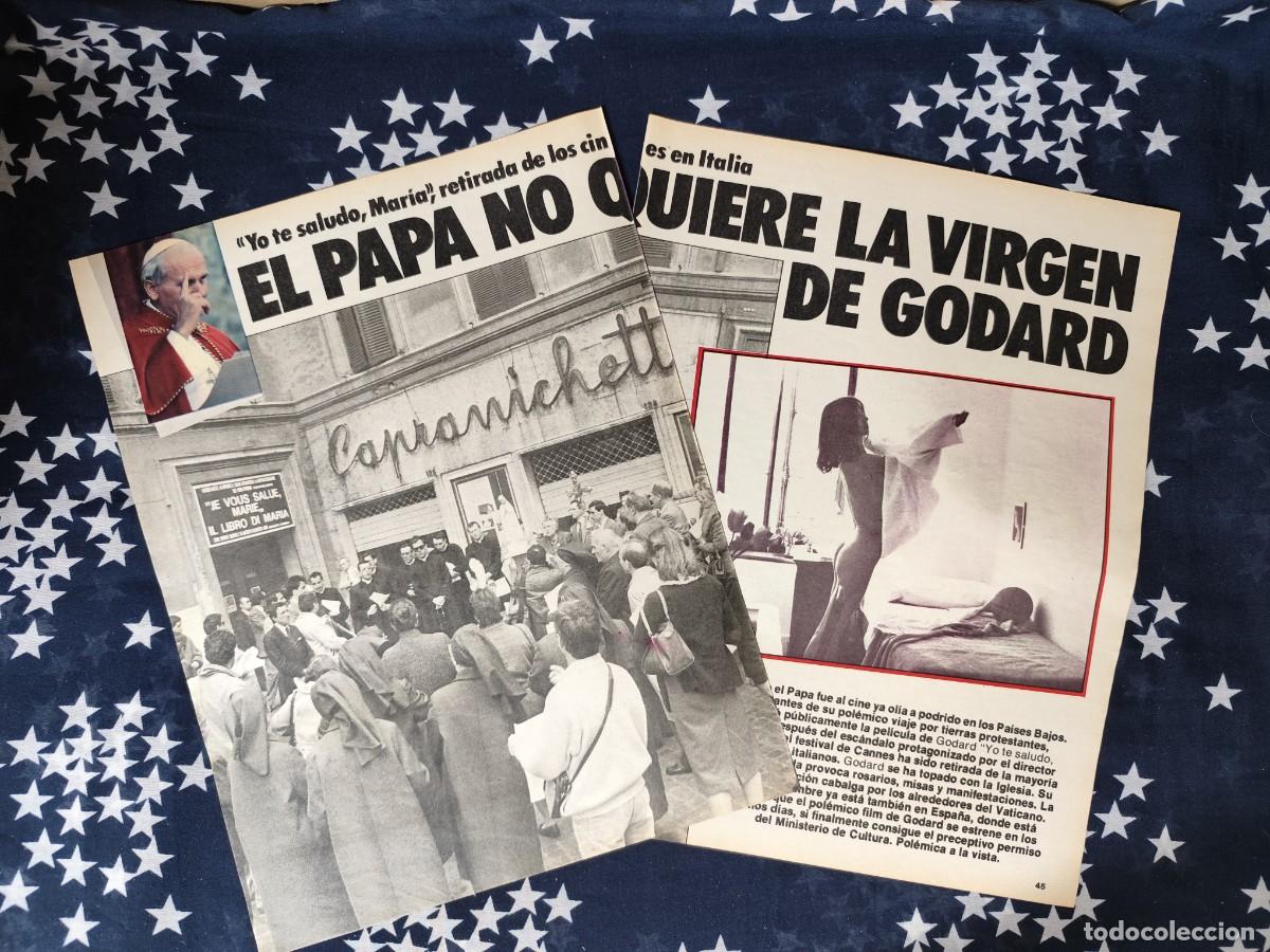 Coleccionismo de revista Intervi&uacute;: El Papa no quiere la virgen de Godard Recorte/Cliping Revista Interviu 472 1985