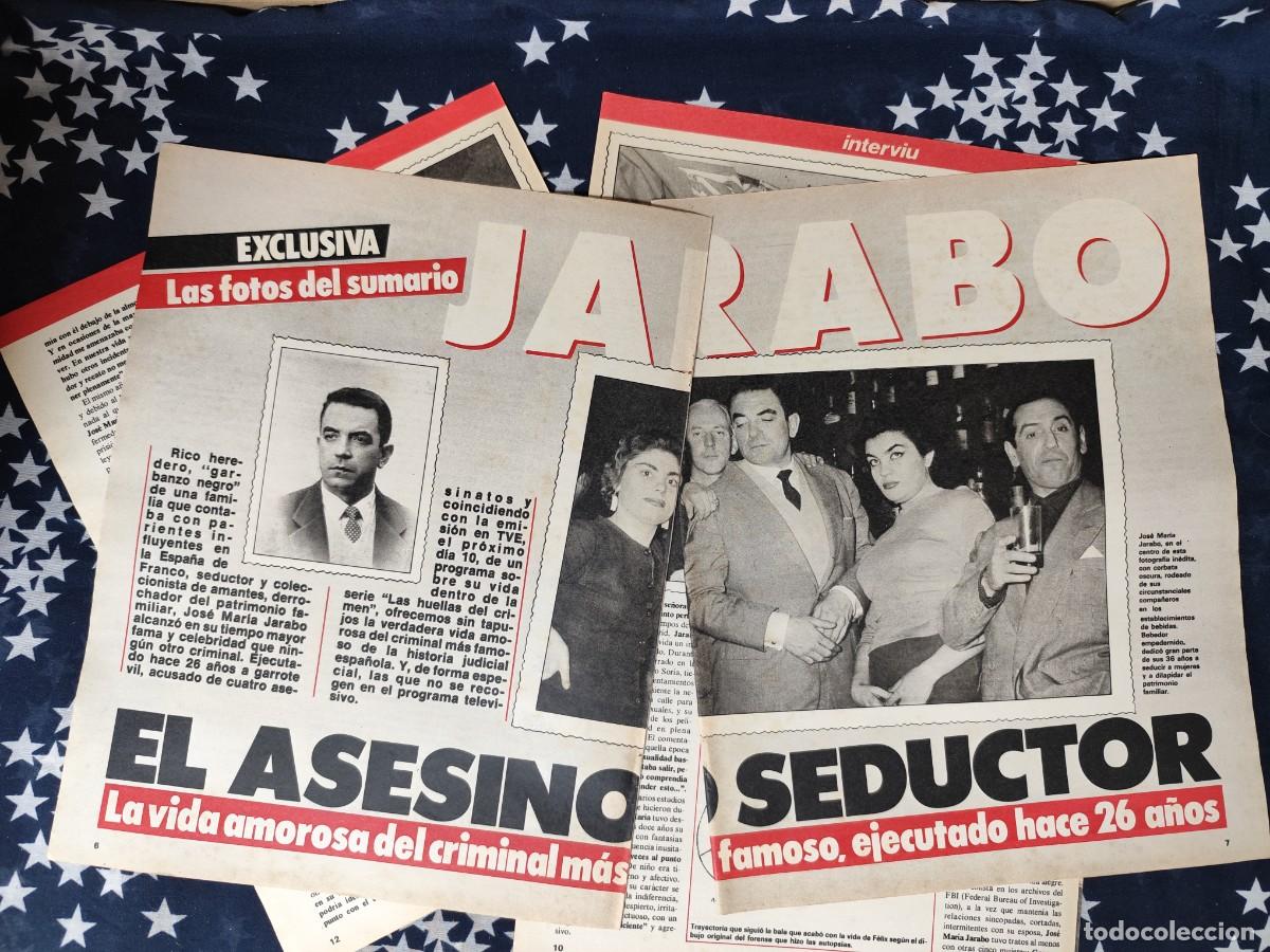 Coleccionismo de revista Intervi&uacute;: Las fotos del sumario Jarabo Recorte/Cliping Revista Interviu 468 1985