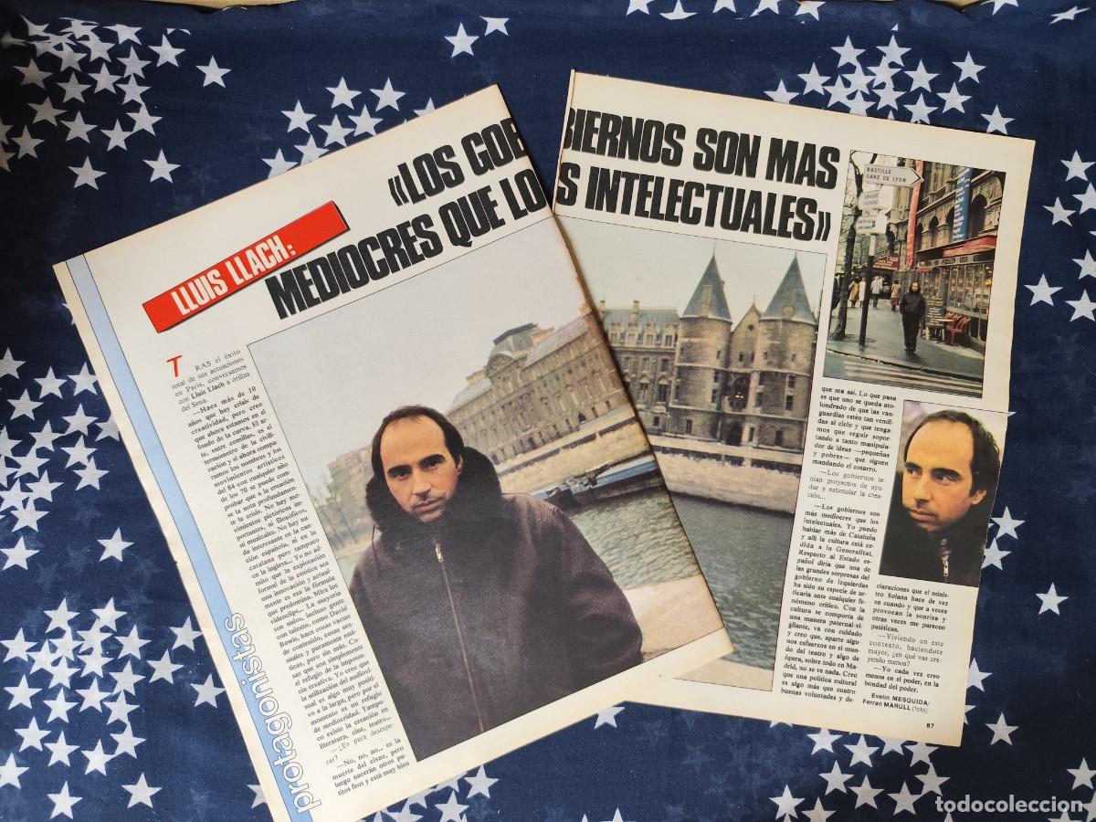 Coleccionismo de revista Intervi&uacute;: Entrevista a Llu&iacute;s Llach Recorte/Cliping Revista Interviu 457 1985