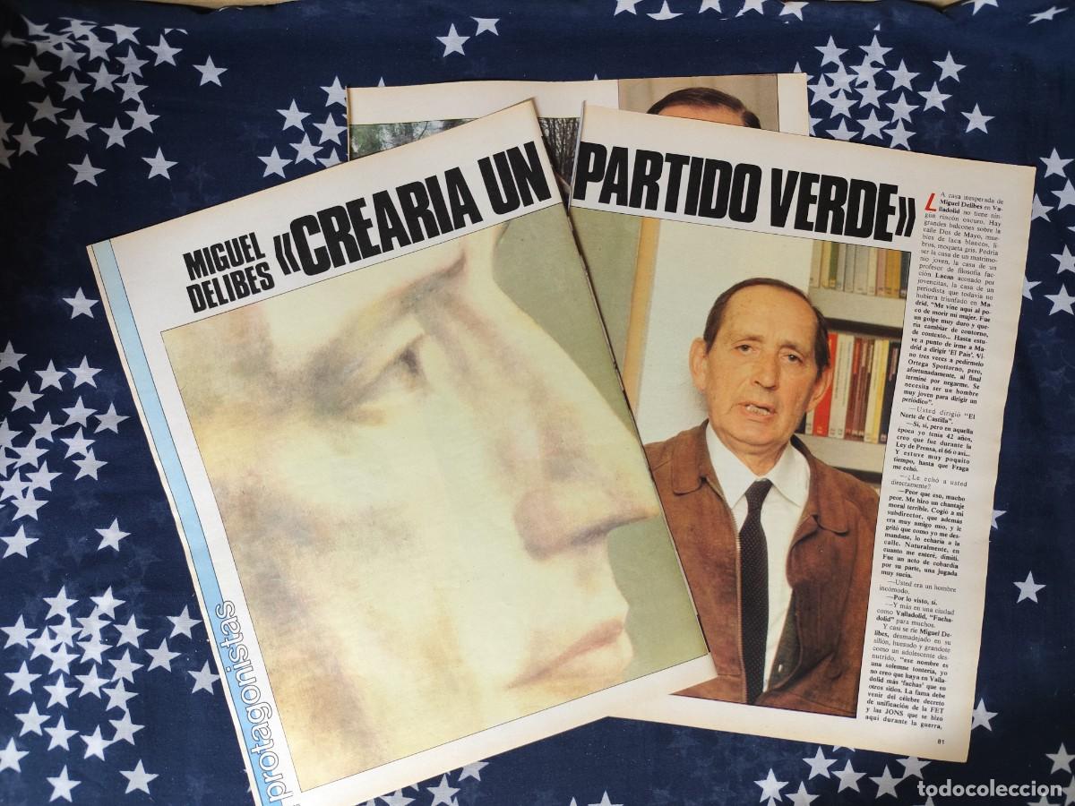 Coleccionismo de revista Intervi&uacute;: Miguel Delibes Crear&iacute;a un partido verde Recorte/Cliping Revista Interviu 457 1985