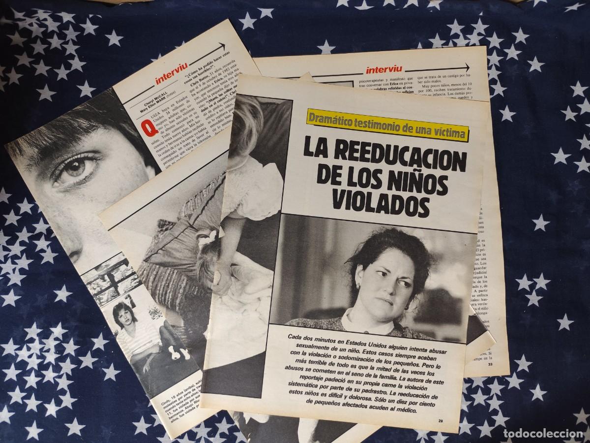 Coleccionismo de revista Intervi&uacute;: La reeducaci&oacute;n de los ni&ntilde;os violados Recorte/Cliping Revista Interviu 457 1985