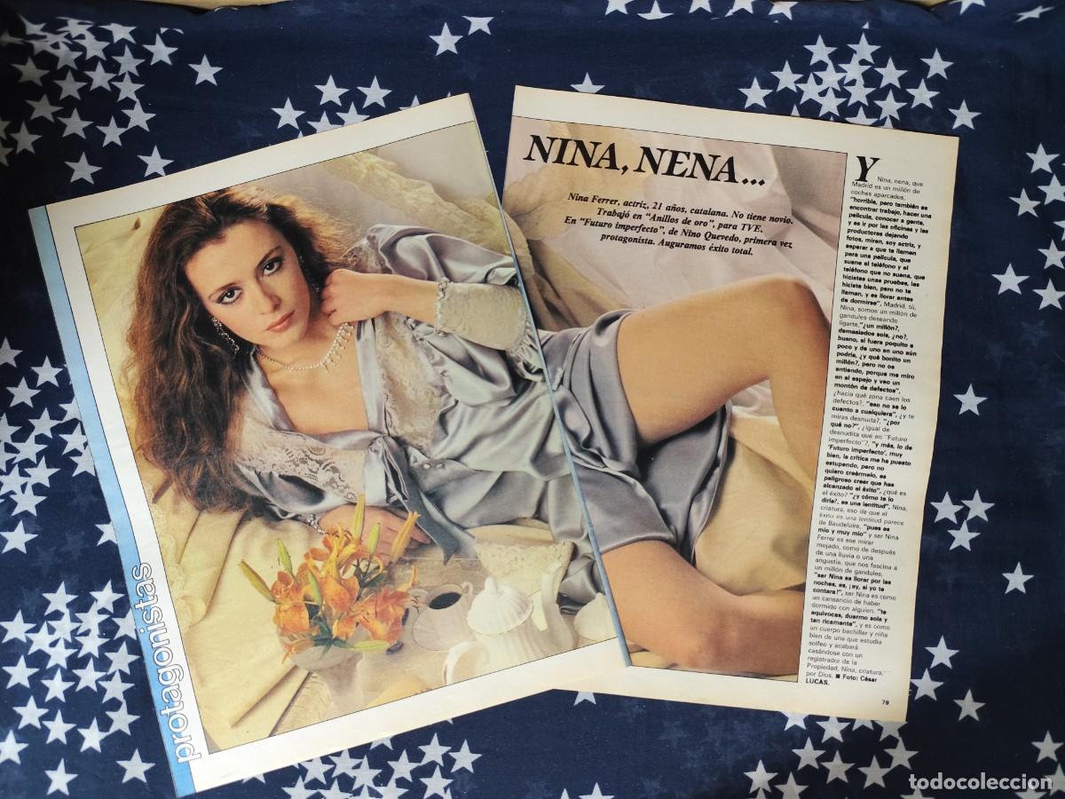 Coleccionismo de revista Intervi&uacute;: Nina,nena... Nina Ferrer actriz Recorte/Cliping Revista Interviu 455 1985