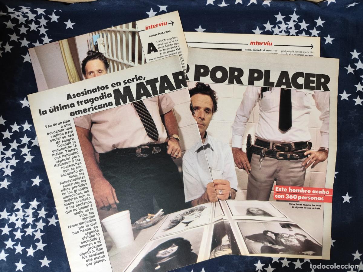 Coleccionismo de revista Intervi&uacute;: Asesinatos en serie Matar por placer Recorte/Cliping Revista Interviu 455 1985
