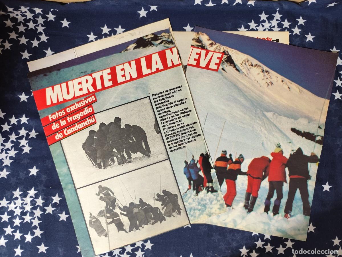 Coleccionismo de revista Intervi&uacute;: Muerte en la nieve Candanchu Recorte/Cliping Revista Interviu 455 1985