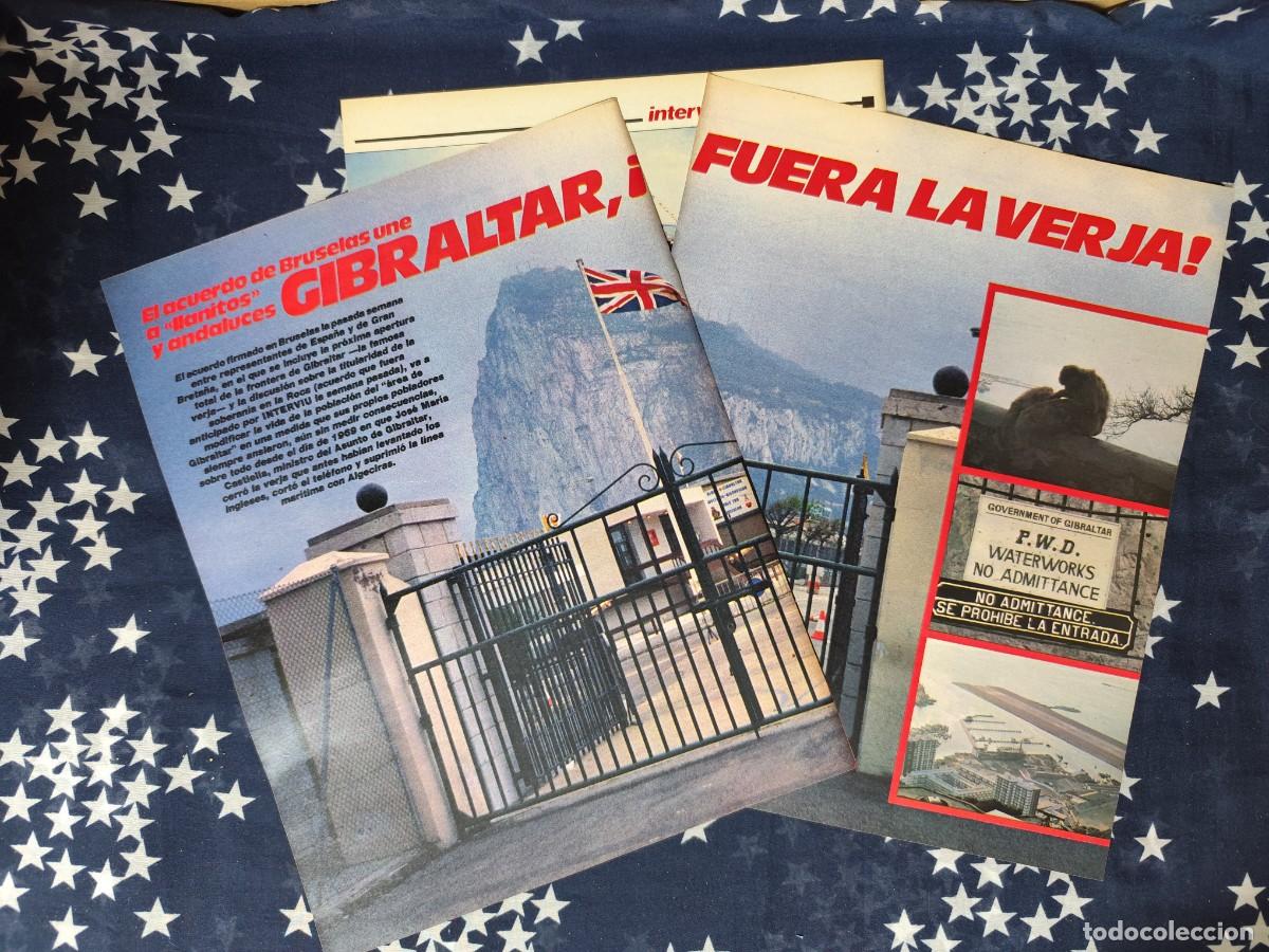 Coleccionismo de revista Intervi&uacute;: Gibraltar fuera la verja Recorte/Cliping Revista Interviu 447 1984