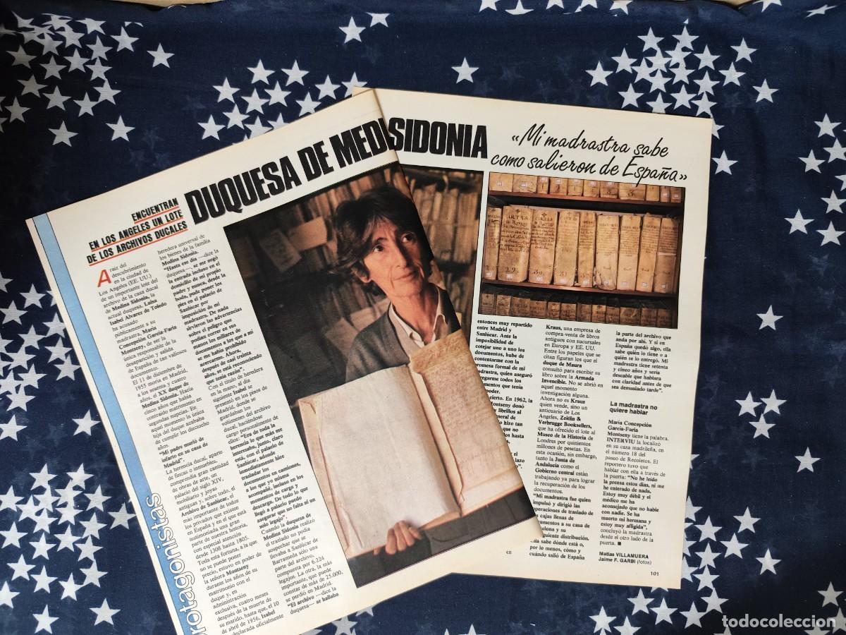 Coleccionismo de revista Intervi&uacute;: Entrevista a la Duquesa de Medina Sidonia Recorte/Cliping Revista Interviu 447 1984