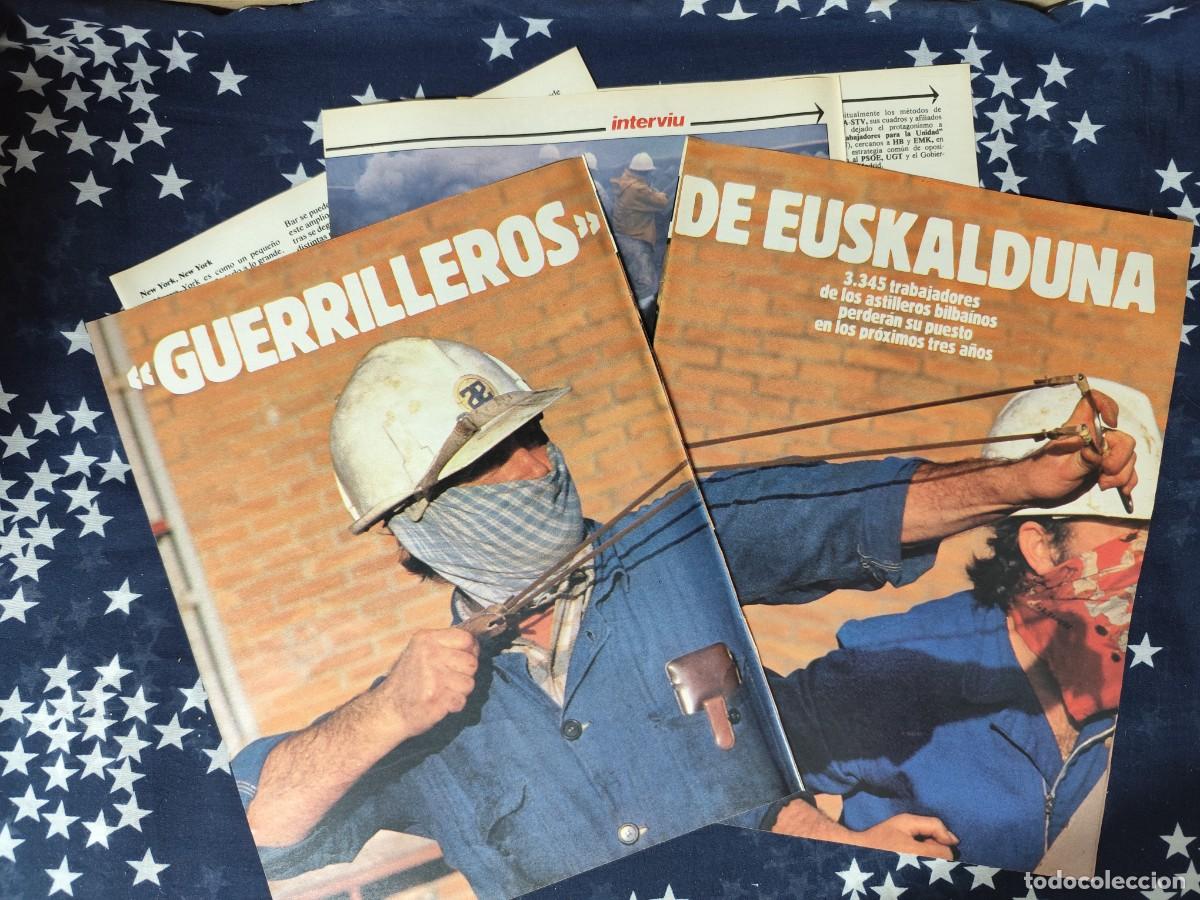 Coleccionismo de revista Intervi&uacute;: Guerrilleros de Euskalduna Recorte/Cliping Revista Interviu 447 1984