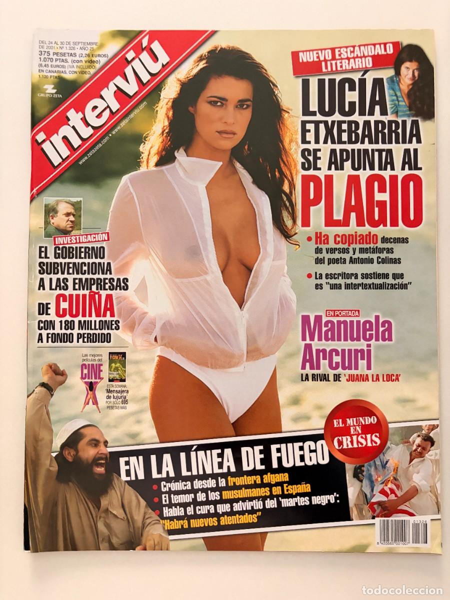 Coleccionismo de revista Intervi&uacute;: INTERVI&Uacute;. A&Ntilde;O 25. N&ordm; 1326. SEPTIEMBRE DE 2001. MANUELA ARCURI. CASO CUI&Ntilde;A. RECLUSOS BOMBEROS... LEER