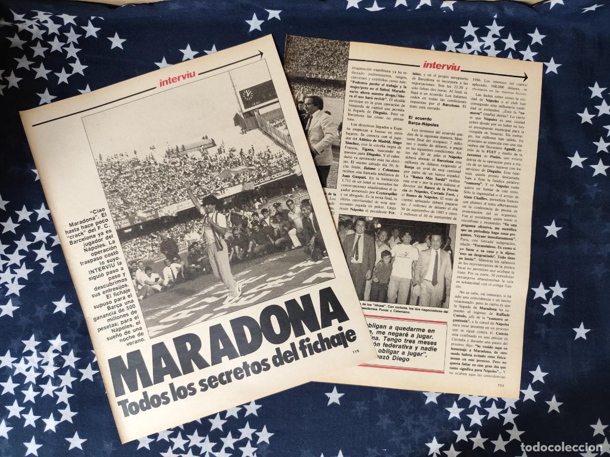 Coleccionismo de revista Intervi&uacute;: Maradona Todos los secretos de un fichaje Recorte/Cliping Revista Interviu 426 1984