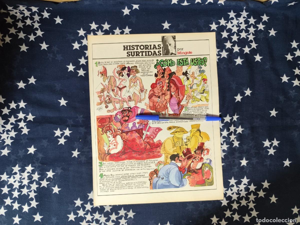 Coleccionismo de revista Intervi&uacute;: Historias surtidas Mingote Recorte/Cliping Revista Interviu 426 1984